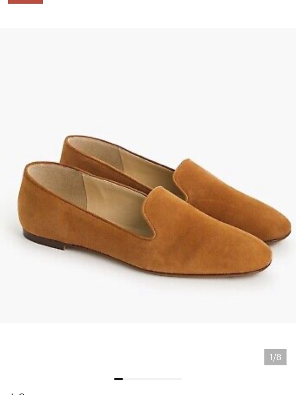 J. Crew smoking slipper flat loafers in roasted cider